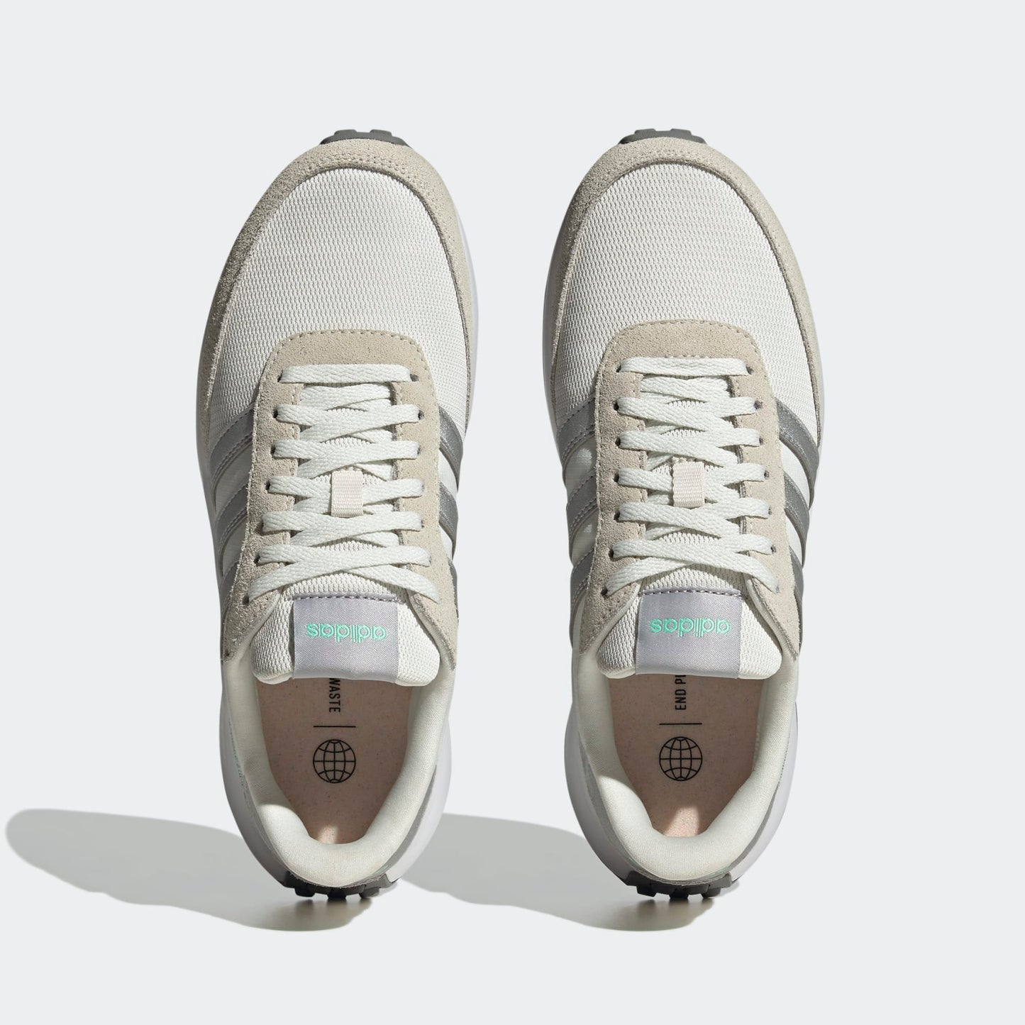 Adidas Run 70s - Color: White Tint / Silver Metallic / Grey Two - Size W 7.5 / M 6.5