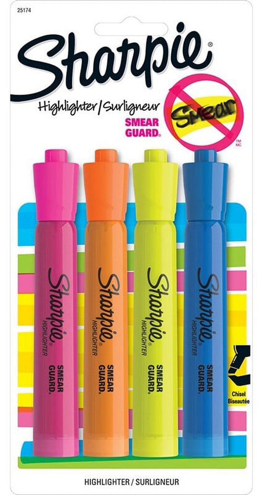 New Sanford 25174 Accent 4 Pack Assorted Highlighters,1 Each