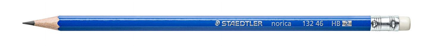 Staedtler HB #2 Blue Wood Cased Pencils, 50ct with 50 Eraser Caps, 1 Pencil Sharpener