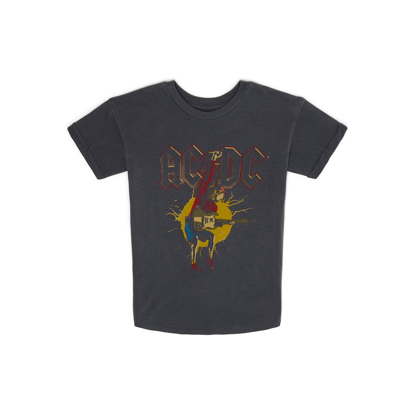 Toddler Boys AC/DC Graphic T-Shirt with Short Sleeves, Size 2T