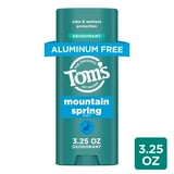 Tom’s of Maine Natural Deodorant, Mountain Spring, No Aluminum, Odor & Wetness Protection, 3.25 oz
