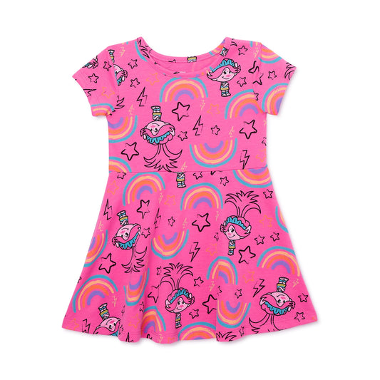 Trolls Toddler Girl Print Skater Dress