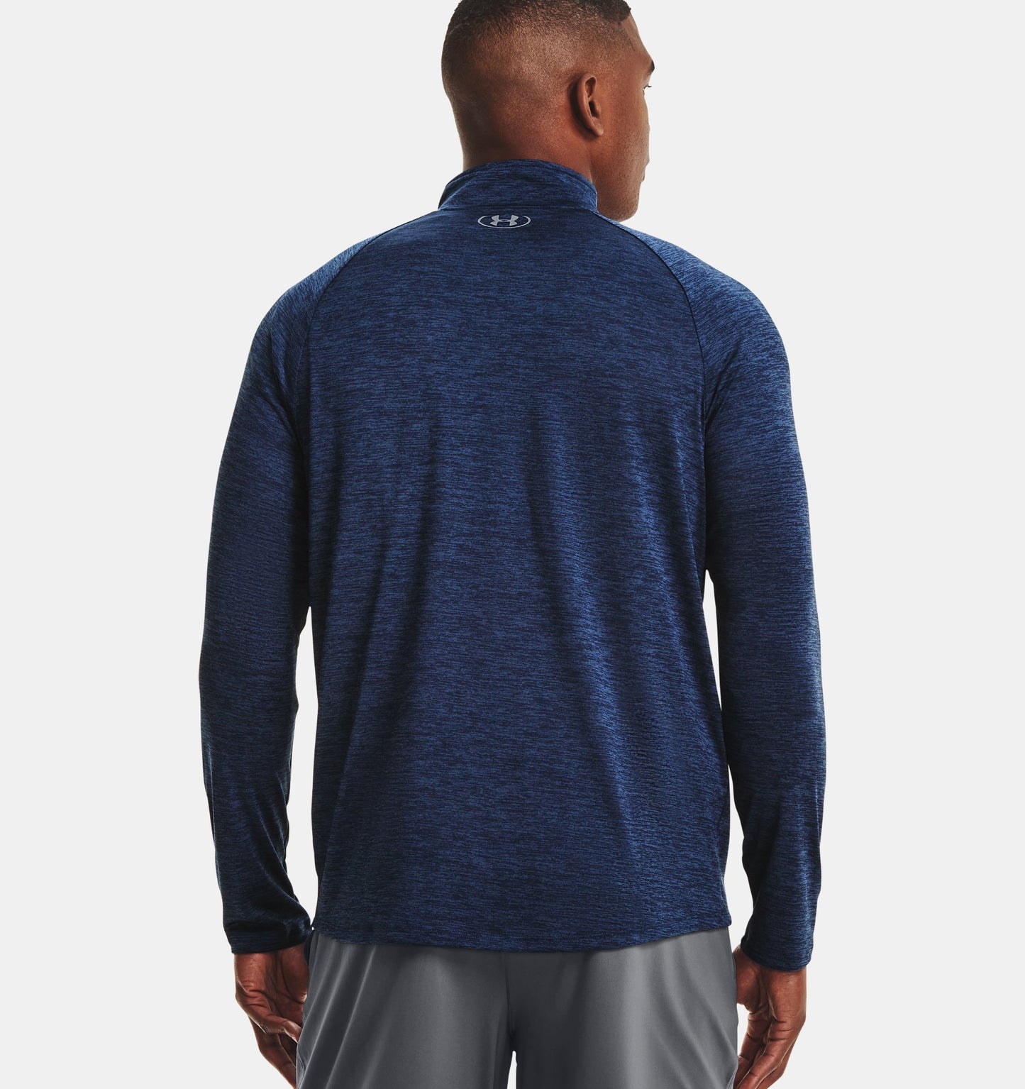 UA Tech™  Men's ½ Zip Long Sleeve-Academy / Steel - Size SM