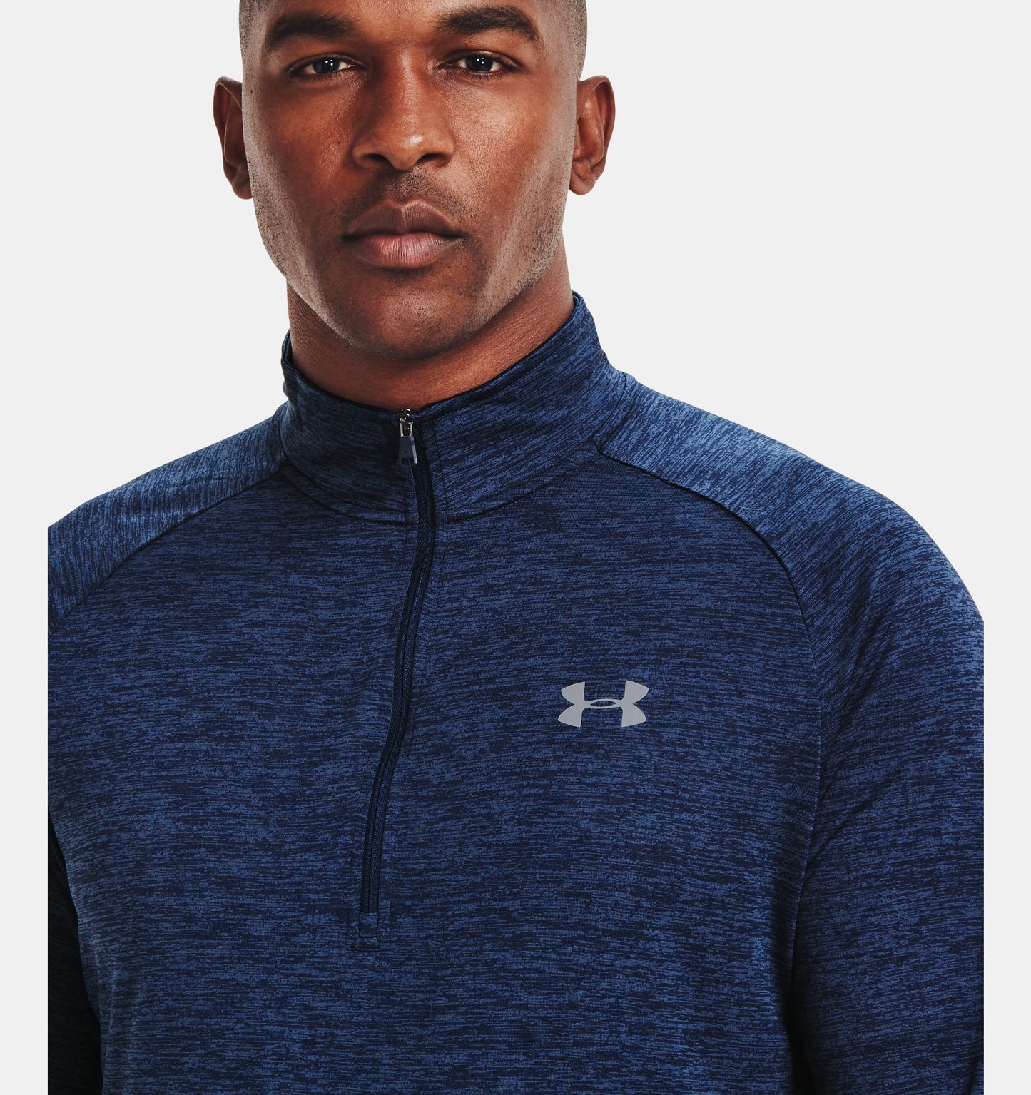 UA Tech™  Men's ½ Zip Long Sleeve-Academy / Steel - Size SM
