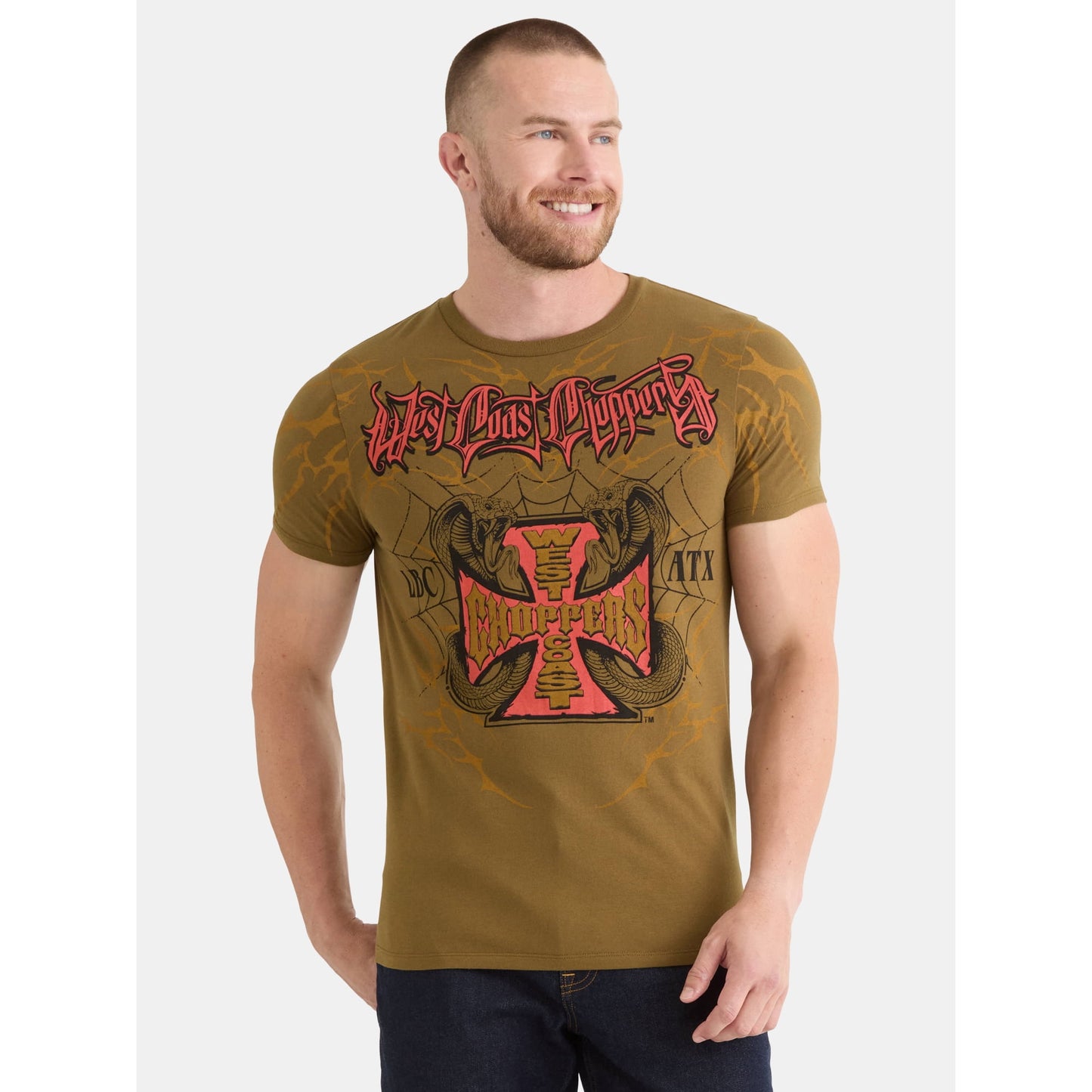 West Coast Choppers Men's and Big Men's Graphic Tee with Short Sleeves, Size 2XL 50/52