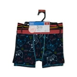 Wonder Nation Boys Boxer Brief Gaming Underwear, 3-Pack, Sizes S-XL