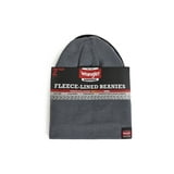 Wrangler Workwear Men's Fleece Lined Beanie Comfort Stretch Winter Hat, Charcoal/Black, 2-Pack