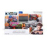 X-Shot Skins Double Flux Double Menace Dart Blaster Combo Pack (24 Darts) by ZURU Plastic