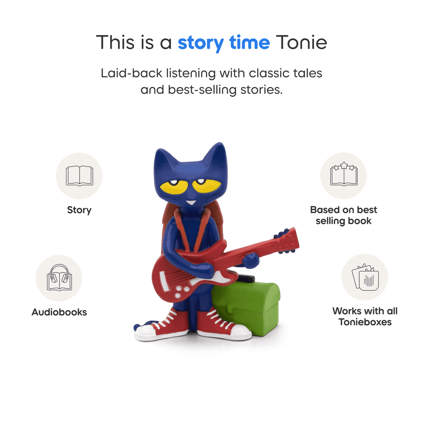 tonies Pete the Cat: Rock On! Audio Toy Figurine, Age Group 3+