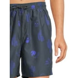 No Boundaries Men's & Big Men's Elastic Waist Swim Trunks, 7" Inseam, Size 3XL (48/50)