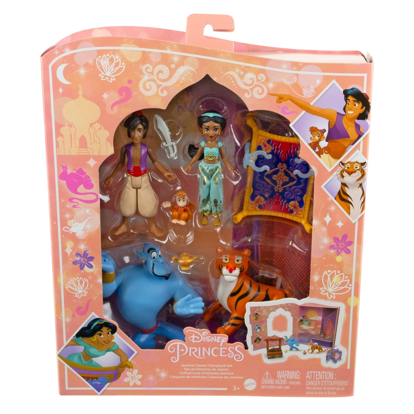 Disney Princess Jasmine Story Set with 6 Characters, Dolls & Figures, Inspired by Disney Aladdin Movie