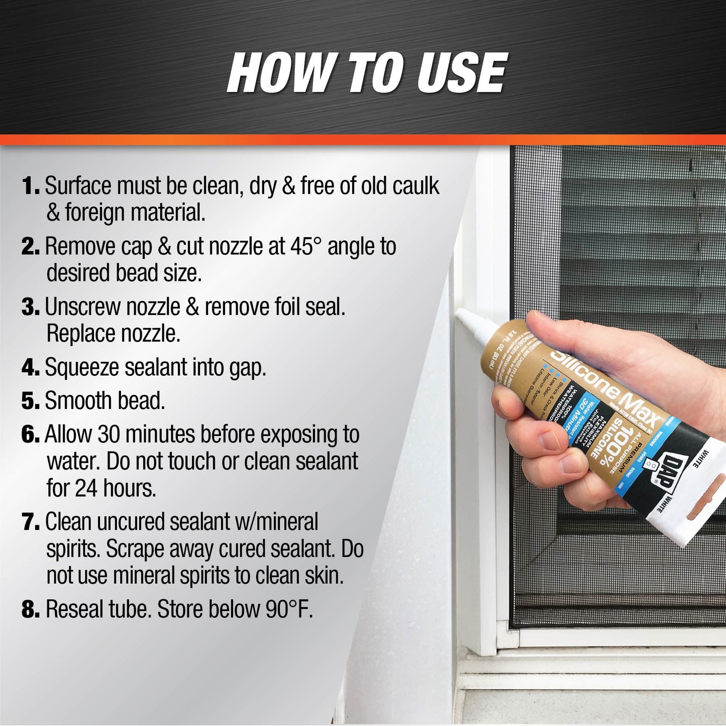 DAP Silicone Max 2.8 oz Clear All Purpose Sealant