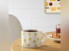 16oz Stoneware Smiley Face Mug - Room Essentials™: Coffee Cup, Microwave & Dishwasher Safe, Dorm Room Essential