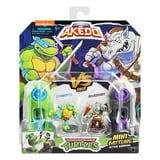 Akedo Teenage Mutant Ninja Turtles Mini Battling Warriors Leonardo vs Rocksteady Pack, Ages 6+