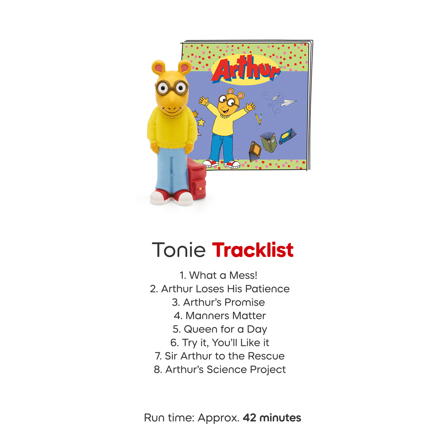 tonies Kids Audio Play Figurine, Arthur Stories, Multicolor, Plastic Ages 4+