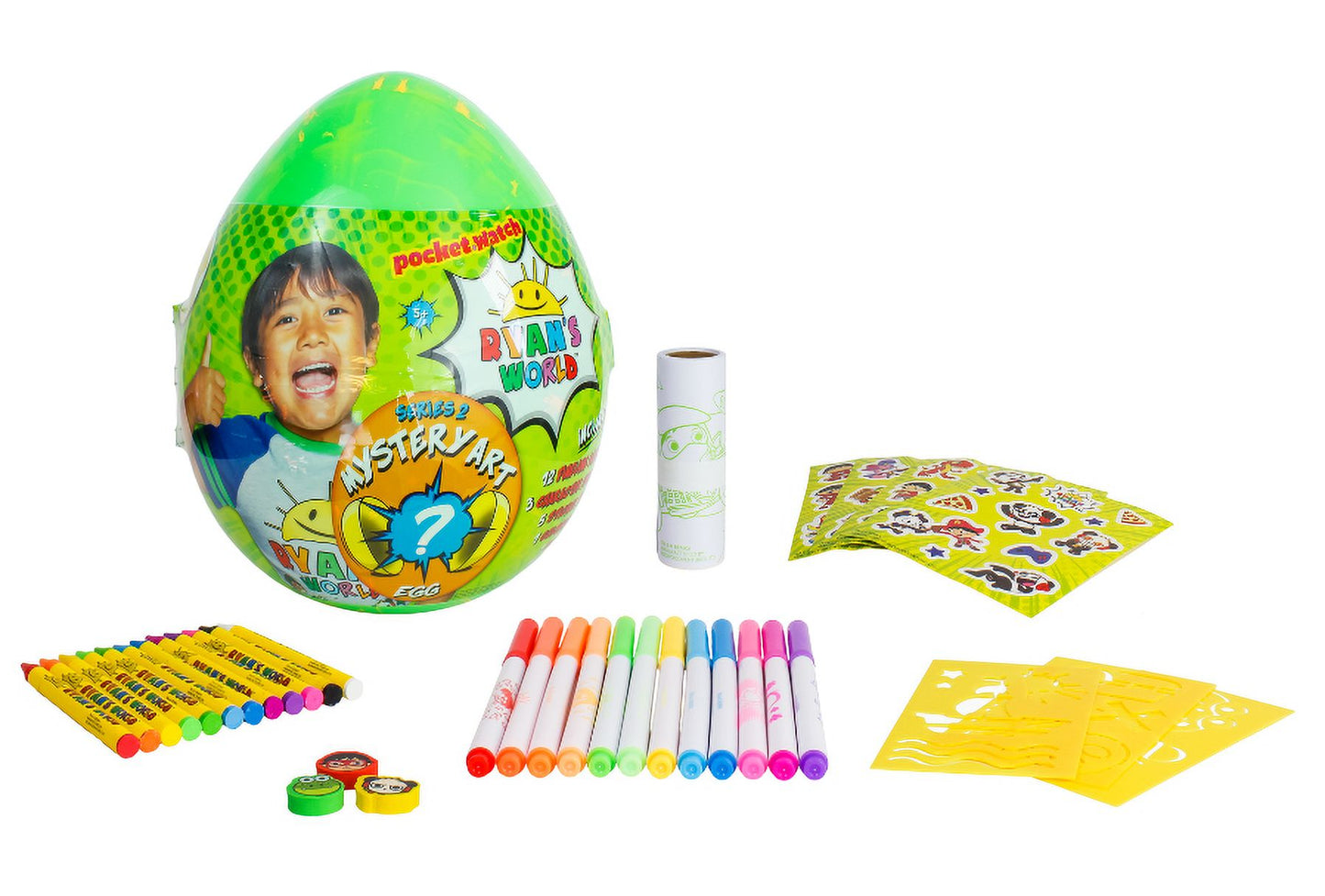 Ryan's World Mystery Art Egg Series 2, Art Sets for Child Ages 5+