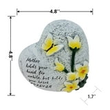 Mainstays 4.75in Outdoor Memorial Heart Stone Yellow