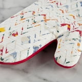 Mainstays Ogee Tile Kitchen Towel, Pot Holder, and Oven Mitt Set, Multicolor, 15"W x 25"L, 5 Pieces