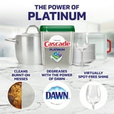 Cascade Platinum Dishwasher Pods, Action Pacs Dishwasher Detergent, Dishwasher Tabs, Lemon, 62 Count
