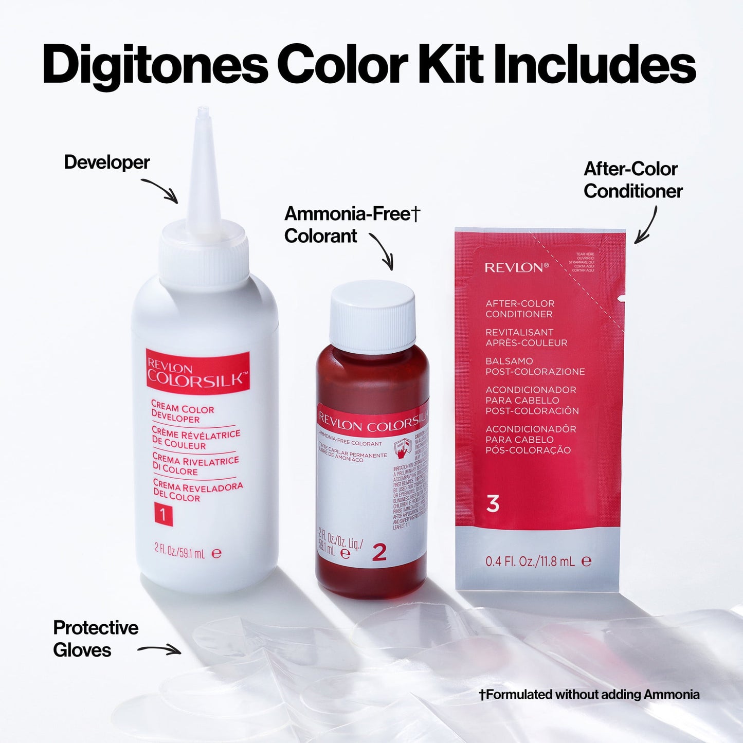 Revlon ColorSilk Digitones Permanent Hair Color with Keratin, Pastel Lavender, 1 count