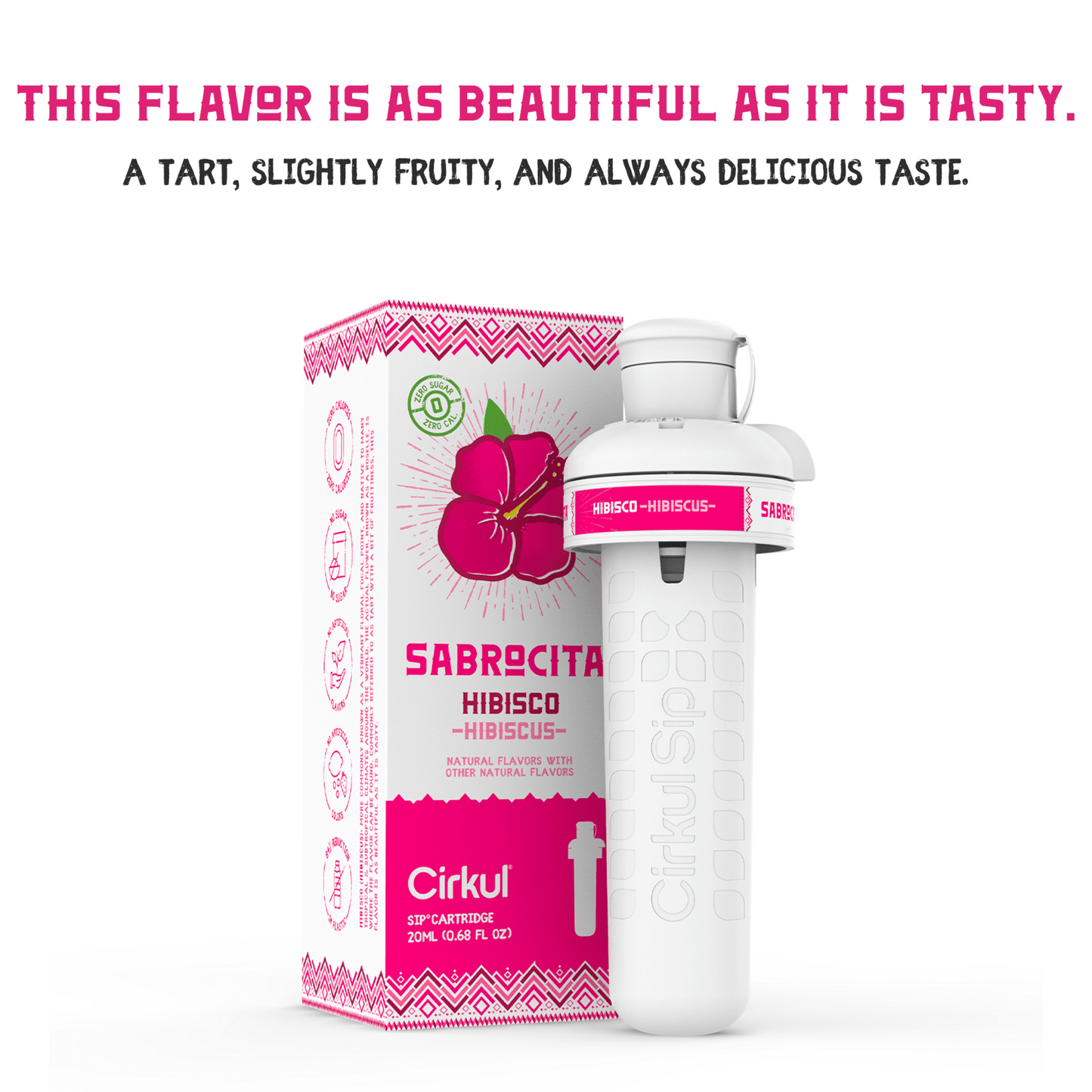 Cirkul Sabrocita Hibiscus Flavor Cartridge, Drink Mix, 1-Pack