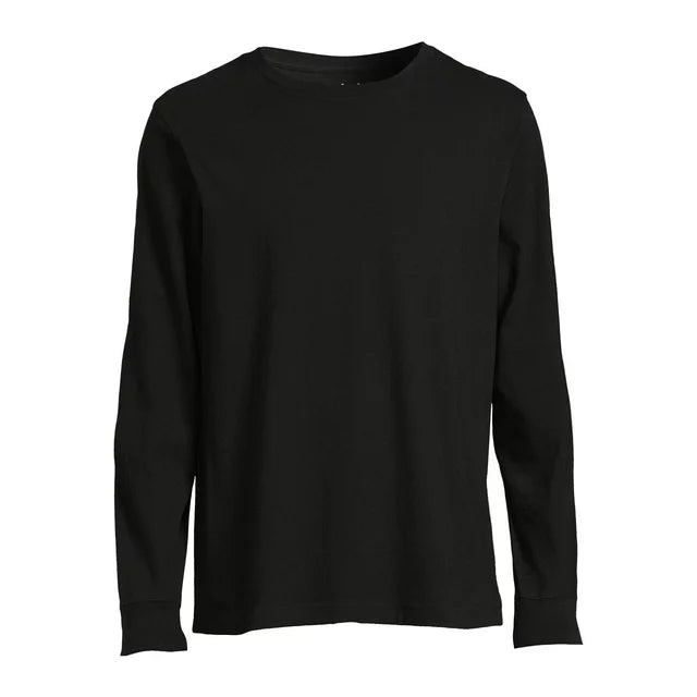 George Men's Crewneck Tee with Long Sleeves - Black L