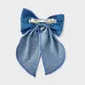 Girls' 3pk Hair Bow Barrette Set - Cat & Jack™ Black/Pink/Denim Blue