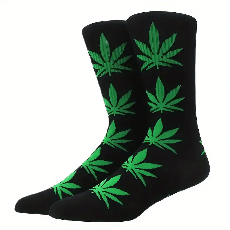 Maple Leaf Print Socks