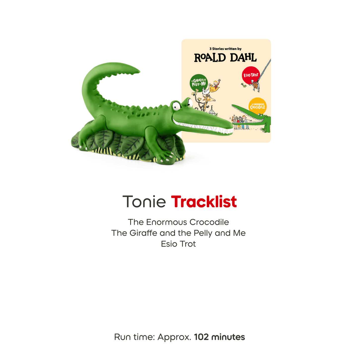 tonies Roald Dahl: The Enormous Crocodile & Other Animal Stories Audio Toy Figurine, Age Group 3+