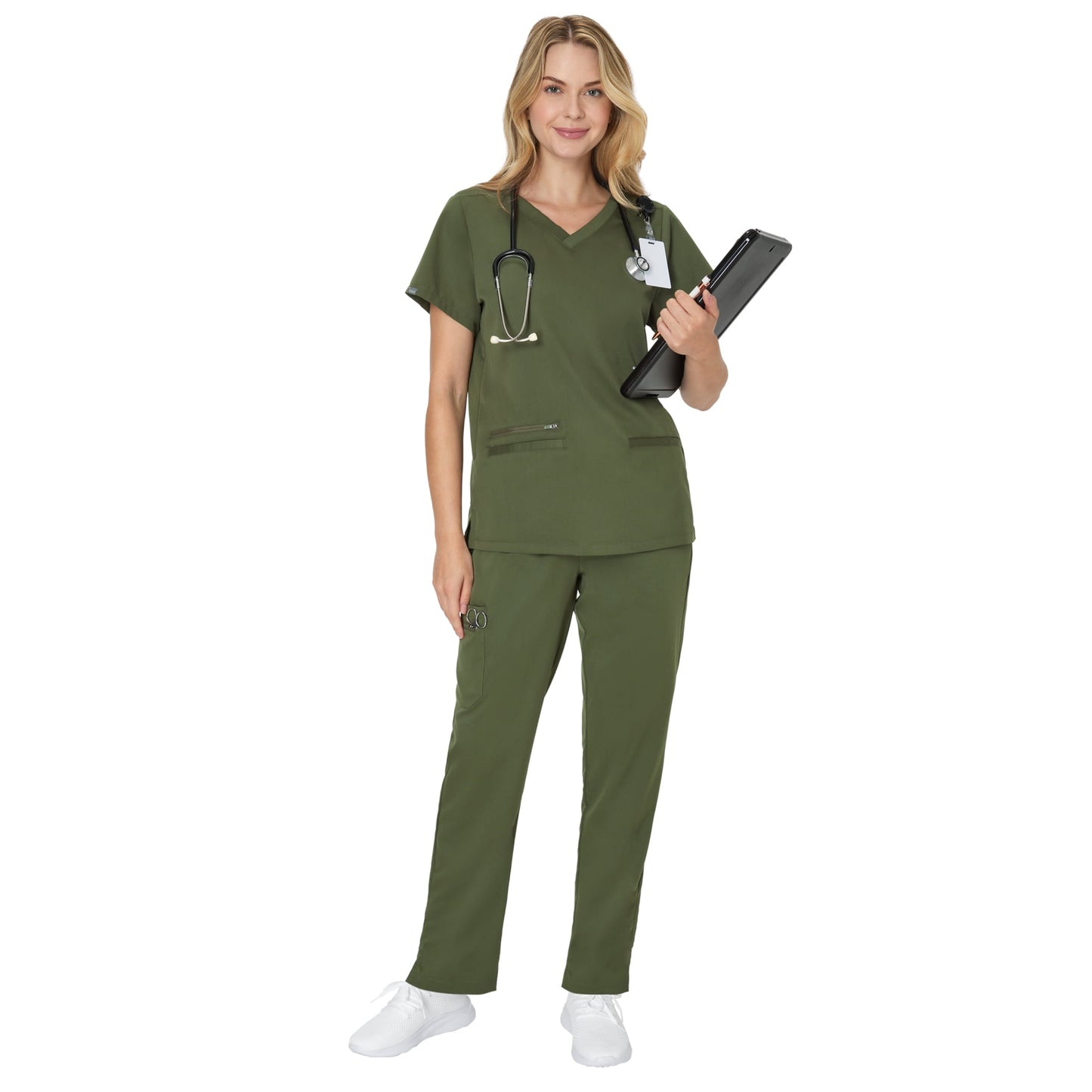 Hanes Womens Hanes Women's Scrubs Drawstring Scrub Pants, Premium, Straight Leg, Pockets, Size 3XL 22