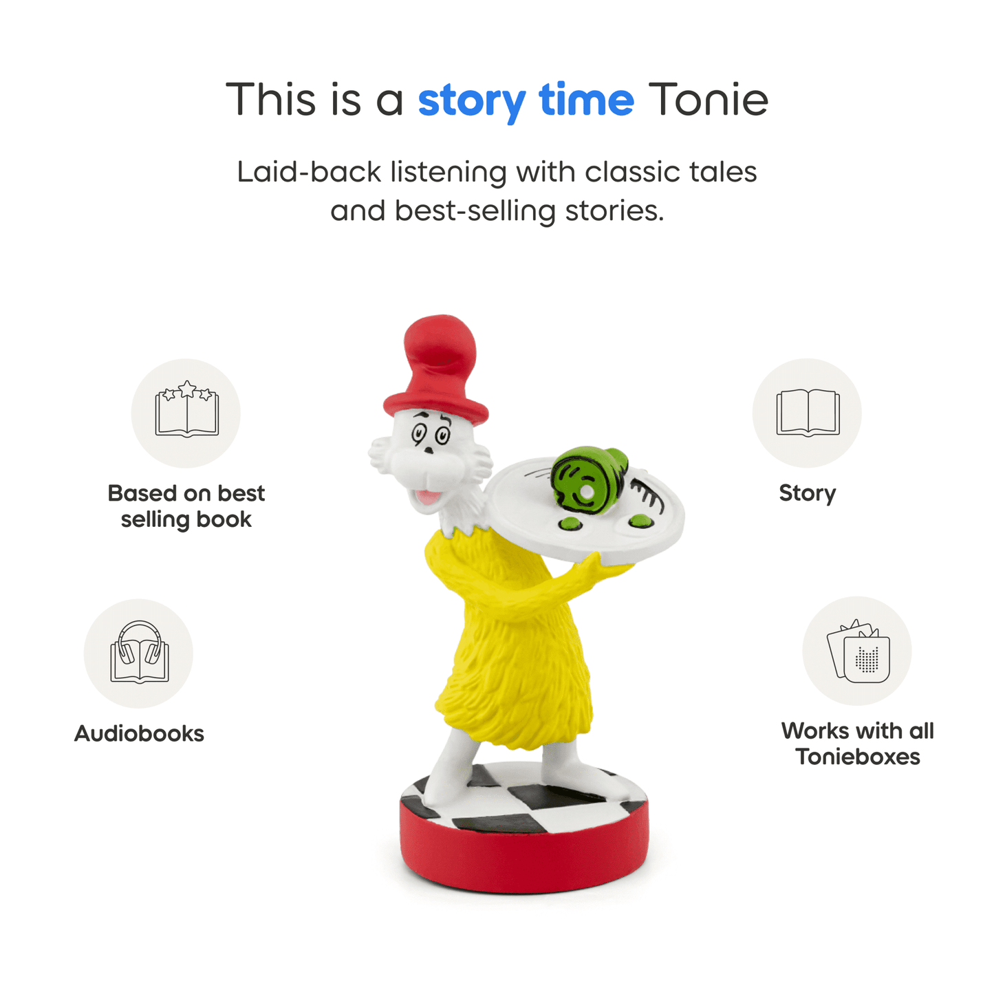 tonies Dr. Seuss Green Eggs & Ham Audio Play Figurine for Portable Speaker, Small, Age 3+