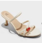 Women's Brodie Charm Strappy Heels with Memory Foam Insole - Wild Fable™ Ivory 10