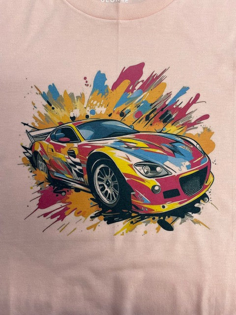 "Colorful Sports Car" Shirt - Unisex Sizing