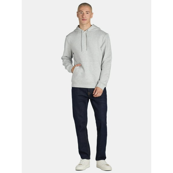 Athletic Works Men's and Big & Tall Men’s Fleece Hoodie Sweatshirt, Size M - Gray