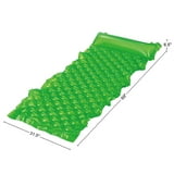 Bluescape Green Neon Comfort Inflatable Water Mat, Pool Float, Age 14 & up, Unisex