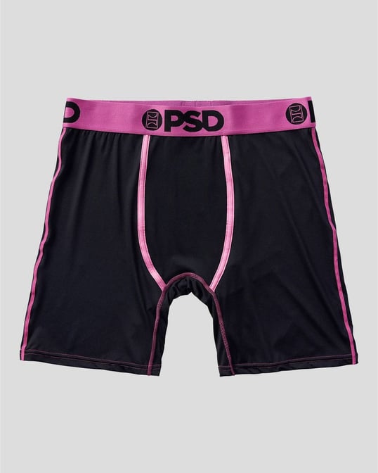 PSD Men's Rose Floral Print Boxer Briefs 2pk - Pink/Green/Black M