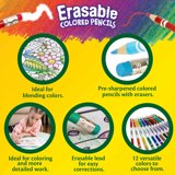 Crayola Erasable Colored Pencils, 12 Ct, School Supplies for Kids and Teachers, Classroom Supplies, Gift