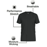 Athletic Works Men's Polymesh Crewneck T-Shirt, 3-Pack Size 2XL