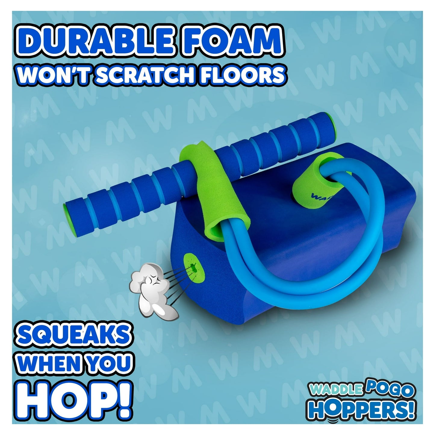 Waddle Foam Pogo Hopper, Kids Fun and Safe Pogo Stick, Blue