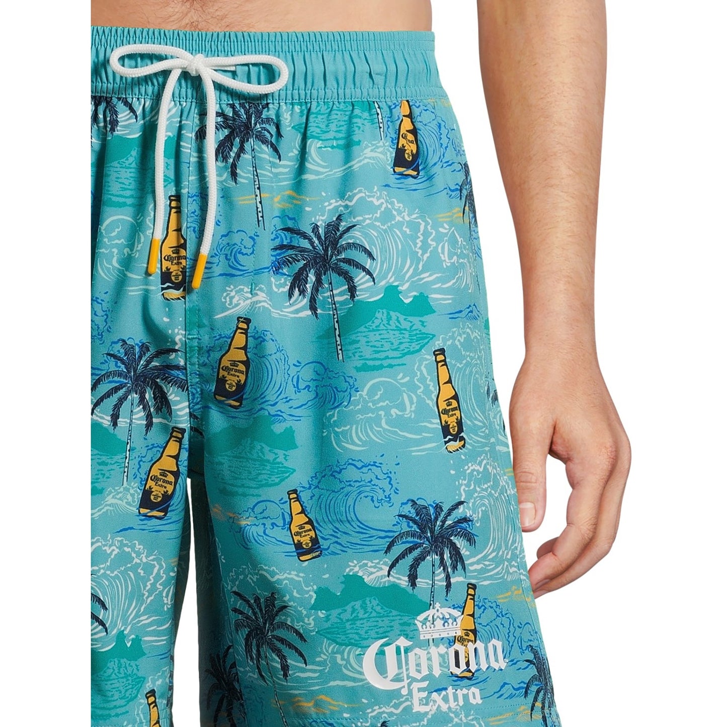 Corona Beer Men's & Big Men's Board Shorts Swim Trunks, 7.5" Inseam, Size 3XL