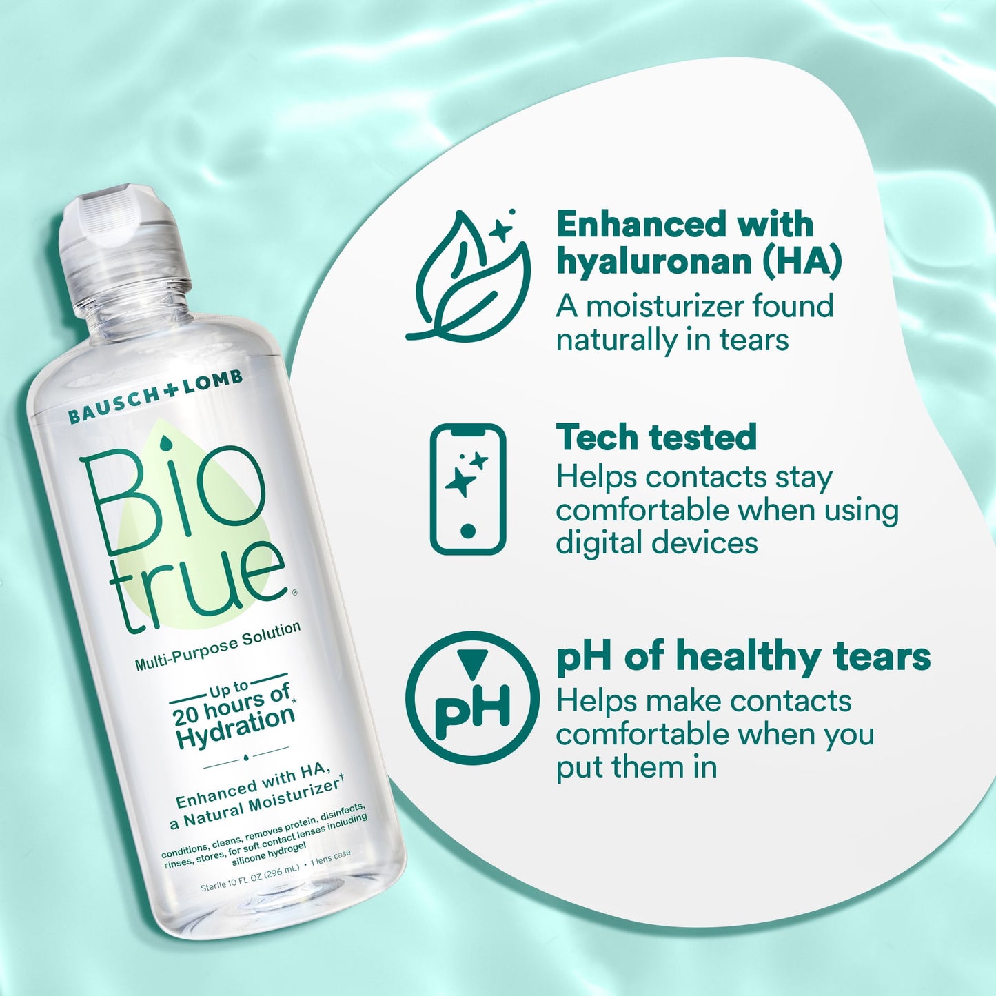 Biotrue Multi-Purpose Contact Lens Solution and Cleaner with Lens Case, 2 fl oz
