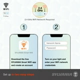 SYLVANIA Wifi Smart Light Bulb, LED 60W Equivalent, Full Color Dimmable A19