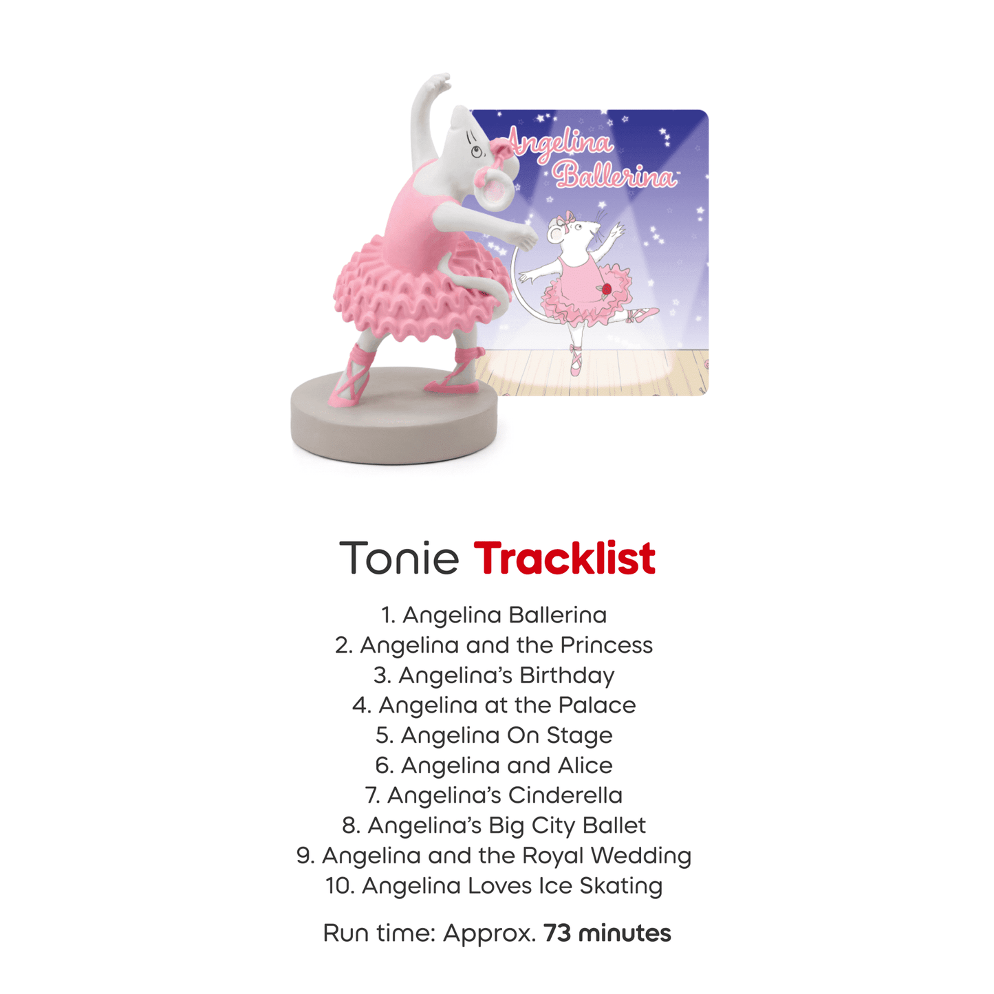 tonies Kids Audio Play Figurine - Angelina Ballerina Character, Portable Speaker Compatible, Ages 3+