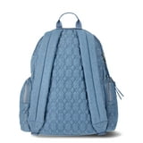 Madden NYC Women's Dome Backpack with Front Pockets and Removable Pouch, Denim