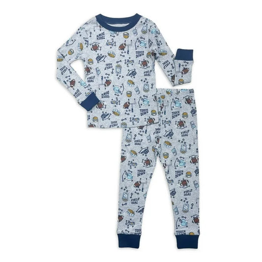 Football Toddler Boy Tight Fit, 2-Piece Pajama Set, Size 12M