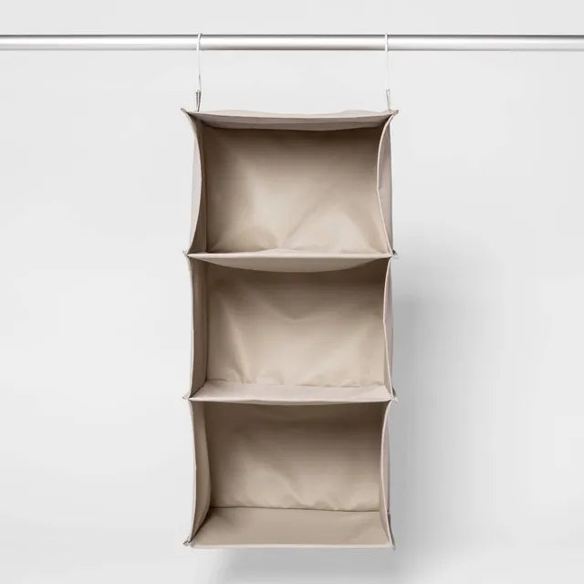 3 Shelf Hanging Closet Organizer Gray - Room Essentials