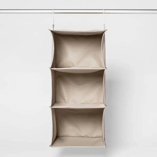 3 Shelf Hanging Closet Organizer Gray - Room Essentials