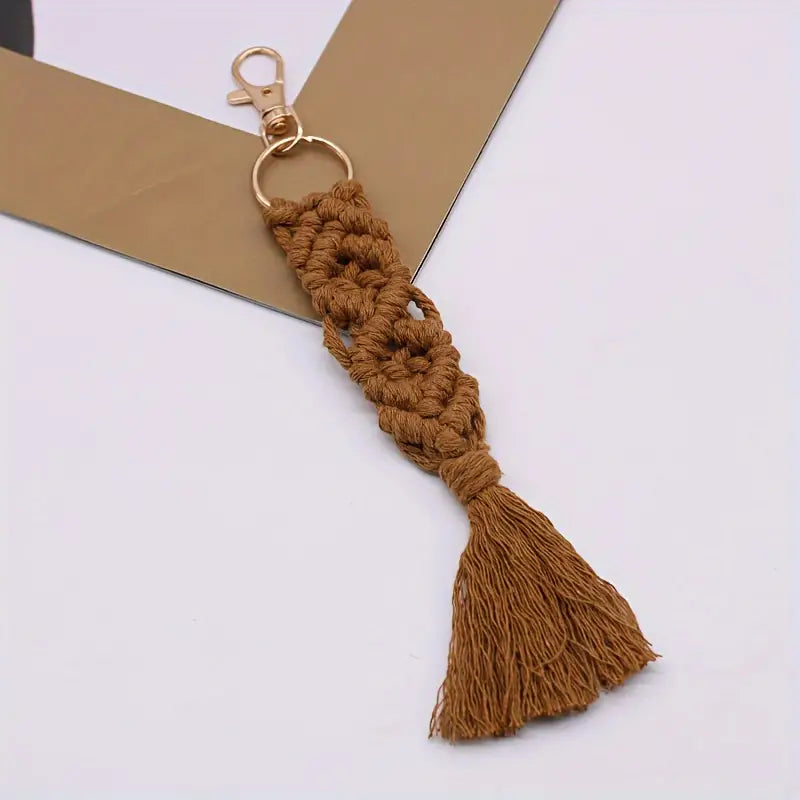 1pc, Cotton Rope Hand-woven Keychain Pendant Creative Keychain