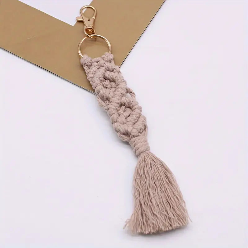 1pc, Cotton Rope Hand-woven Keychain Pendant Creative Keychain