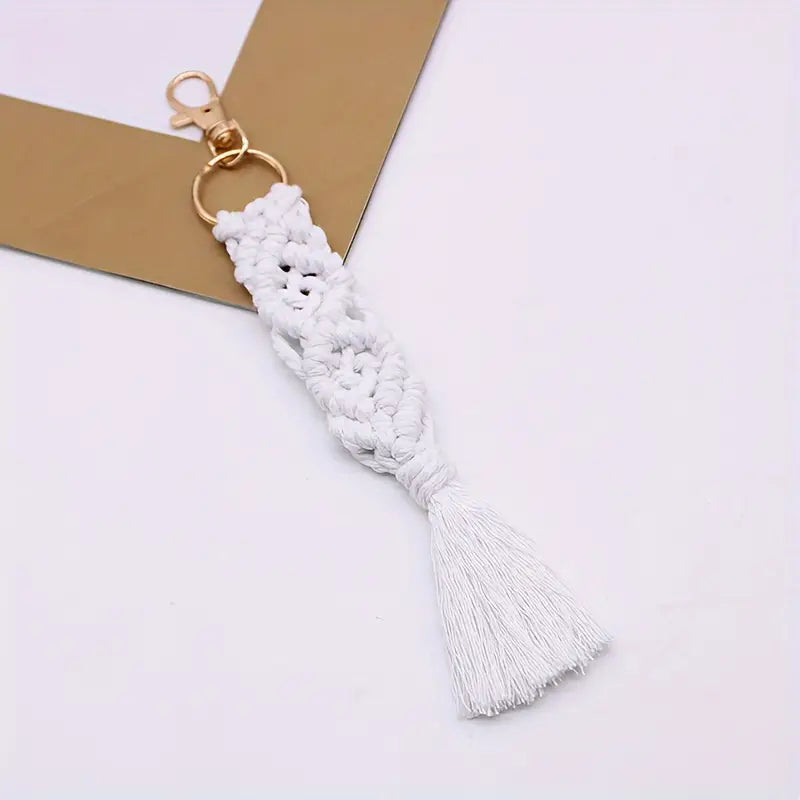 1pc, Cotton Rope Hand-woven Keychain Pendant Creative Keychain